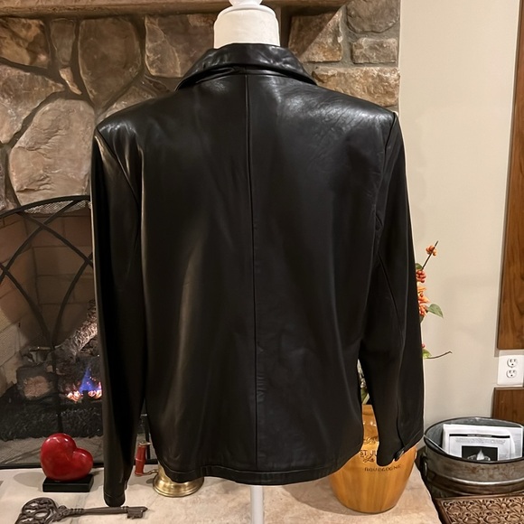 Women’s Kenneth Cole Reaction leather waist jacket, front zip, NWOT, XL - Picture 3 of 7